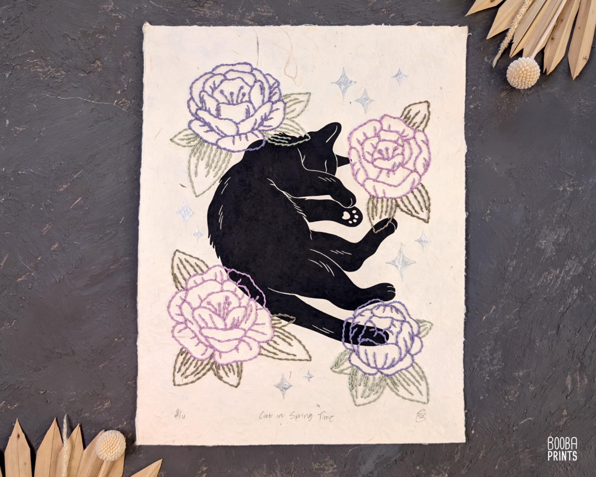 Cat In Spring Time